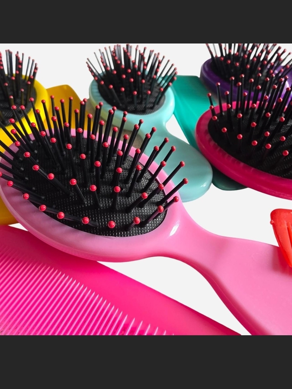 Mini Paddle Brush & Comb Set - Bundle Of 7 - Picture 3 of 5